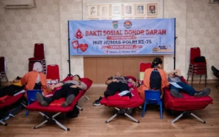 Polda Metro Gelar Donor Darah Peringati HUT Ke-75 Humas Polri