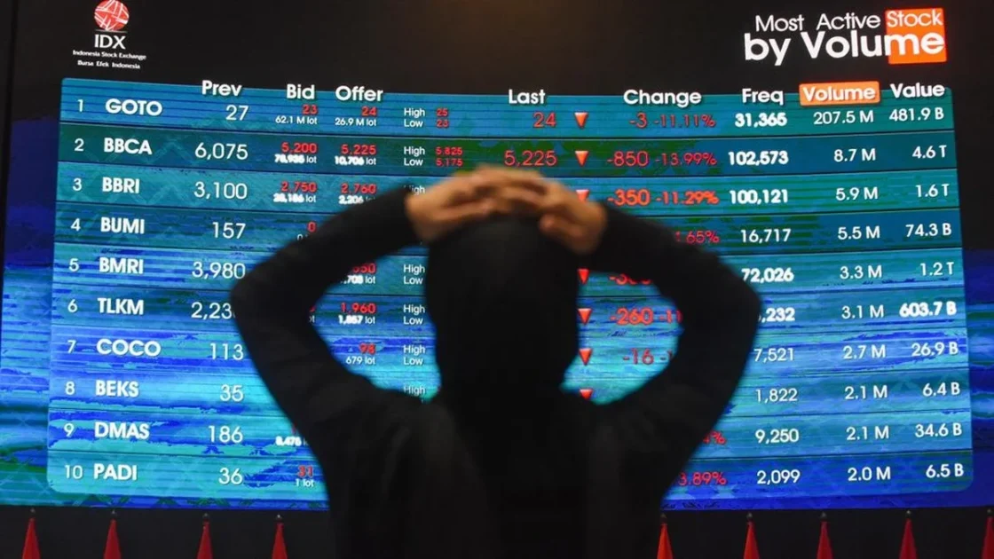 IHSG Anjlok 2,04 Persen ke Level 4.993 di Perdagangan Jumat