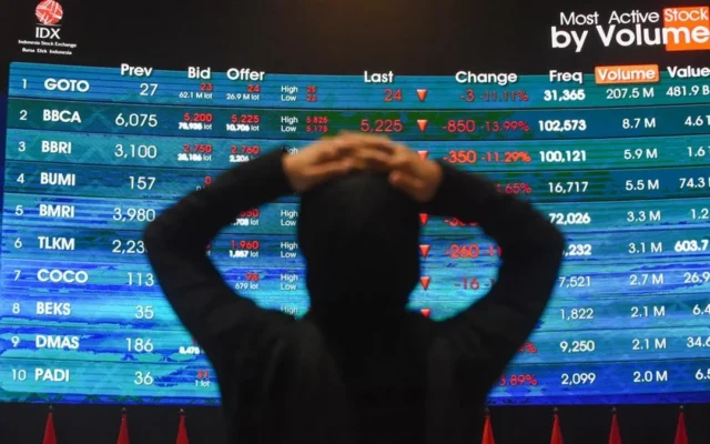 IHSG Anjlok 2,04 Persen ke Level 4.993 di Perdagangan Jumat
