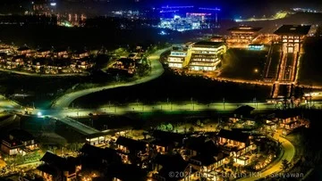 Penampakan Perdana IKN dari Udara saat Malam Hari