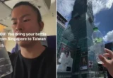 Pria Singapura Bawa Botol Plastik Kosong Liburan ke Taiwan