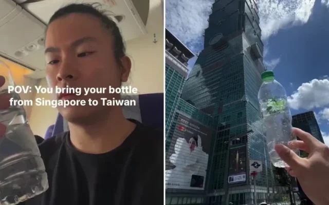 Pria Singapura Bawa Botol Plastik Kosong Liburan ke Taiwan