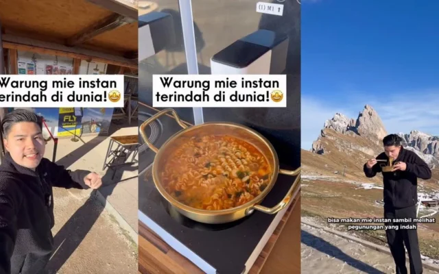 Unik! Warung Mie Instan Rp200 Ribu di Dolomites Italia