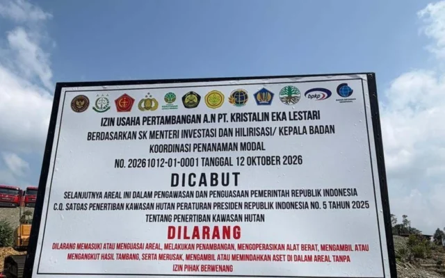 Pemerintah Cabut Izin Tambang Emas PT Kristalin Ekalestari