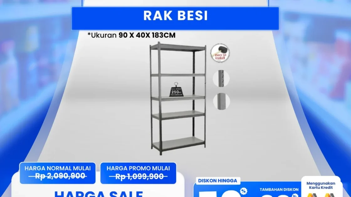 Rak Besi Diskon Besar di Transmart Full Day Sale