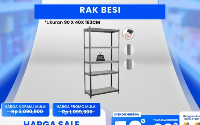 Rak Besi Diskon Besar di Transmart Full Day Sale